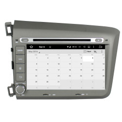 Autoradio Android 10 GPS Bluetooth WiFi DSP 8" CIVIC (2012-2015) LHD – CarPlay, CaméraRecul