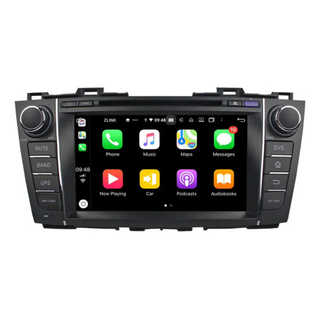 Autoradio Android 10 GPS Bluetooth WiFi DSP 8" Mazda 5 / Premacy (2009–2012) – CarPlay, CaméraRecul