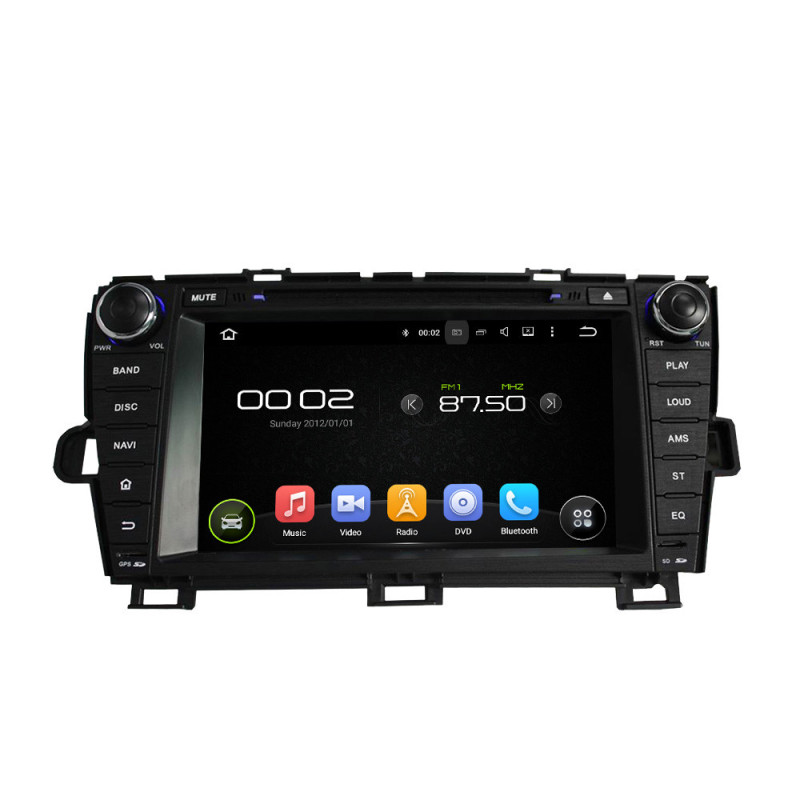 Autoradio Android 10 GPS Bluetooth WiFi DSP 8" Prius (2009 2013) RHD – CarPlay, Caméra Recul