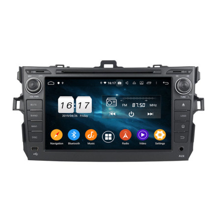 Autoradio Android 10 GPS Bluetooth WiFi DSP 8" Corolla (2006 2011) – CarPlay, Caméra Recul