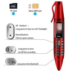 Téléphone Mini Stylo AK007 – Léger, Enregistreur, Écran LED