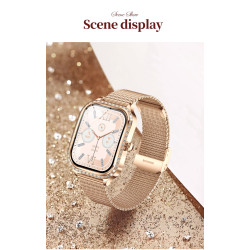 MontreConnectéeÉlégante Femme IP68 – Suivi Santé & Appels Bluetooth