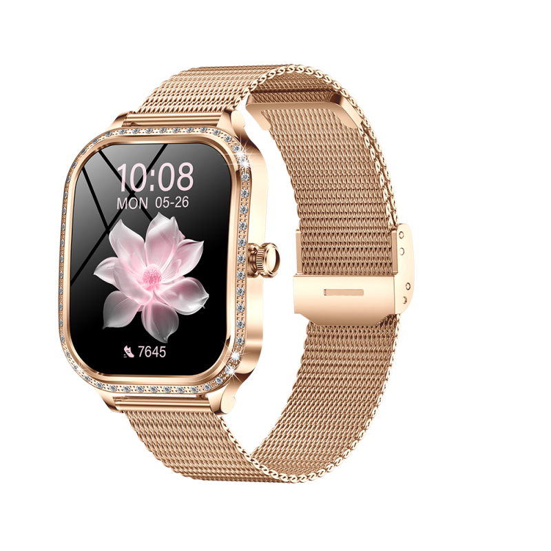 MontreConnectéeÉlégante Femme IP68 – Suivi Santé & Appels Bluetooth