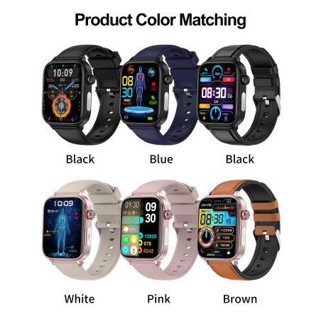 Montre Santé Intelligente ECG – Mesure Glucose et Lipides