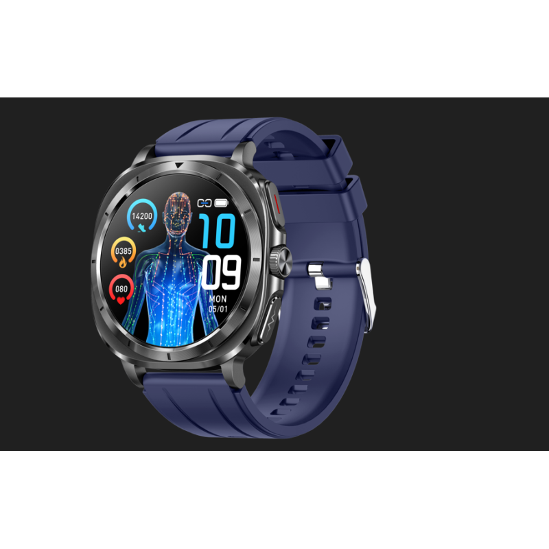 MontreConnectée AMOLED Santé – ECG &Mesure Glucose