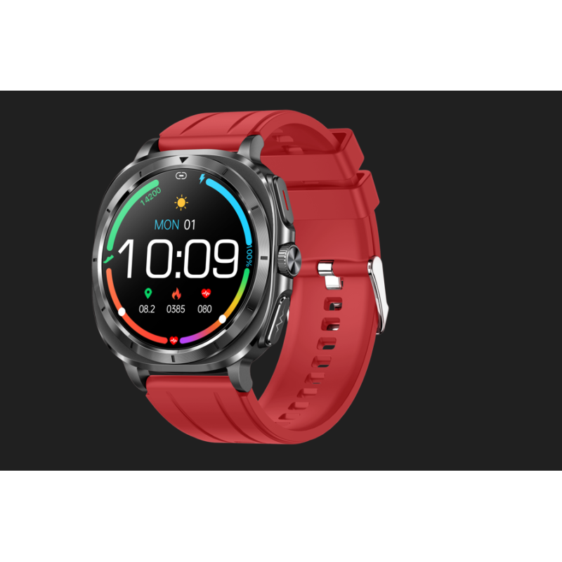 MontreConnectée AMOLED Santé – ECG &Mesure Glucose