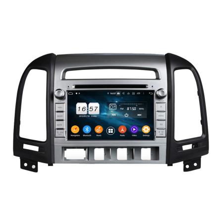 Autoradio  Android  10 GPS  Bluetooth WiFi  DSP  Hyundai  Santa Fe  2006-2011 CarPlay, Caméra Recul