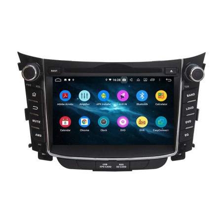 Autoradio  Android  10 GPS  Bluetooth WiFi  DSP  Hyundai  I30  2011-2014  CarPlay, Caméra Recul