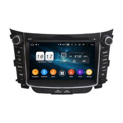 Autoradio  Android  10 GPS  Bluetooth WiFi  DSP  Hyundai  I30  2011-2014  CarPlay, Caméra Recul