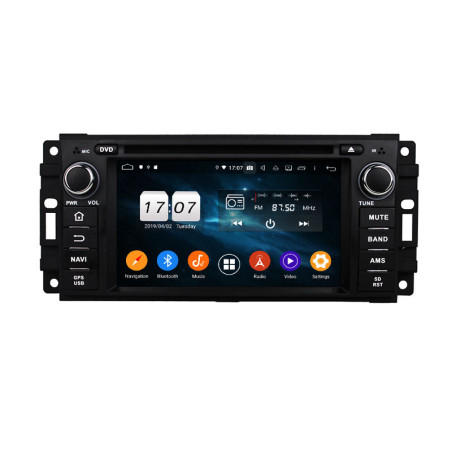 Autoradio Android 10 6.2" GPS BT WiFi DSP pr Chrysler/Jeep/Dodge 2008-2011 CarPlay & Caméra AHD