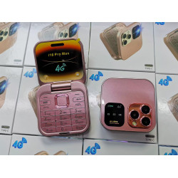 i16 Pro Max – Mini Téléphone Pliable 4G Double SIM | Pas Cher et Compact