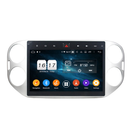 Autoradio Android 10 GPS Multimédia 10.1" DSP Bluetooth 5.0 Caméra AHD pour Volkswagen Tiguan (2013–2015)