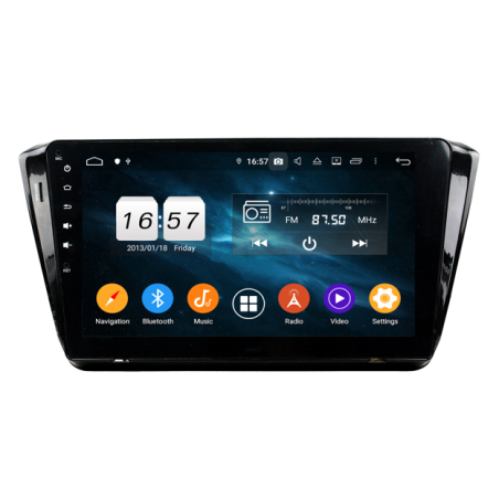 Autoradio Android 10 GPS Multimédia 10.1" DSP Bluetooth 5.0 Caméra AHD pour Volkswagen Superb (2015–2019)