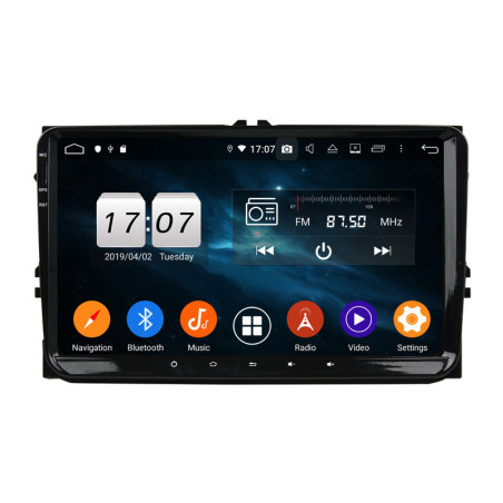 Autoradio Android 10 GPS Multimédia 9" DSP Bluetooth 5.0 Caméra AHD Universel pour Volkswagen VW