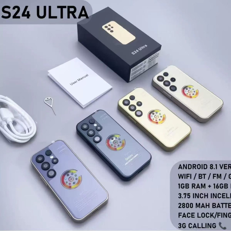 Mini S24 Ultra – Smartphone Compact 3.75", Android 8.1, 2+16Go, Face ID, 3G Mini S24 Ultra – Smartphone Compact 3.75", Android 8.1, 2+16Go, Face ID, 3G