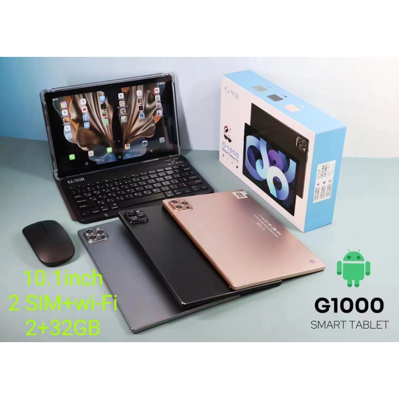 Tablette Android 10.1’’ HD+ Quad-Core (G1000/G2000) – 2GB RAM + 32GB ROM – 4G/3G/WiFi/GPS Tablette Android 10.1’’ HD+ Quad-Core (G1000/G2000) – 2GB RAM + 32GB ROM – 4G/3G/WiFi/GPS
