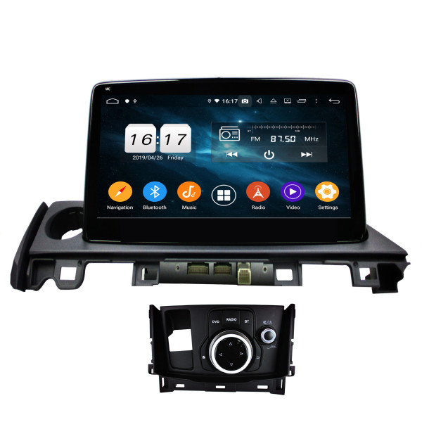 Autoradio Android 10 GPS Multimédia 10.25" DSP Bluetooth 5.0 Caméra AHD pour Mazda  6 Atenza (2017–2018)