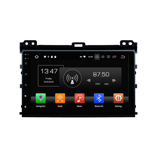 Autoradio Android 10 GPS Multimédia 9" DSP Bluetooth 5.0 Caméra AHD pour Toyota Prado (2002–2010)