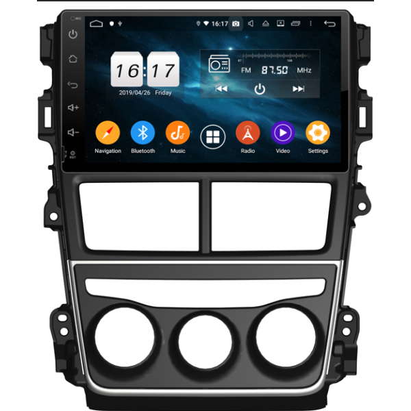 Autoradio Android 10 GPS Multimédia 9" DSP Bluetooth 5.0 Caméra AHD pour Toyota Vios / Yaris (2018–2020)