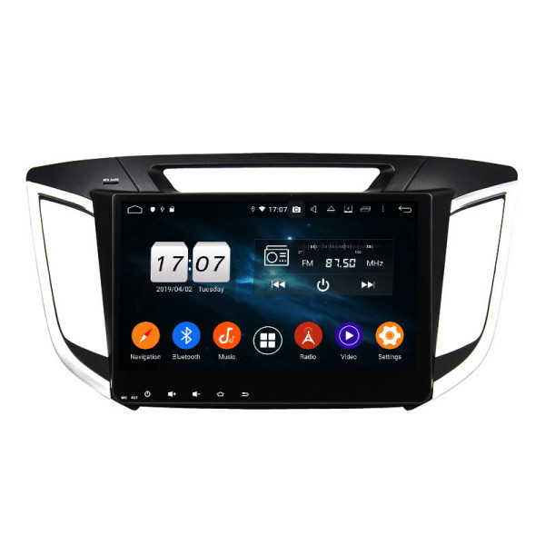 Autoradio Android 10 GPS Multimédia 10.1" DSP Bluetooth 5.0 Caméra AHD pour Hyundai ix25 (2014–2015)