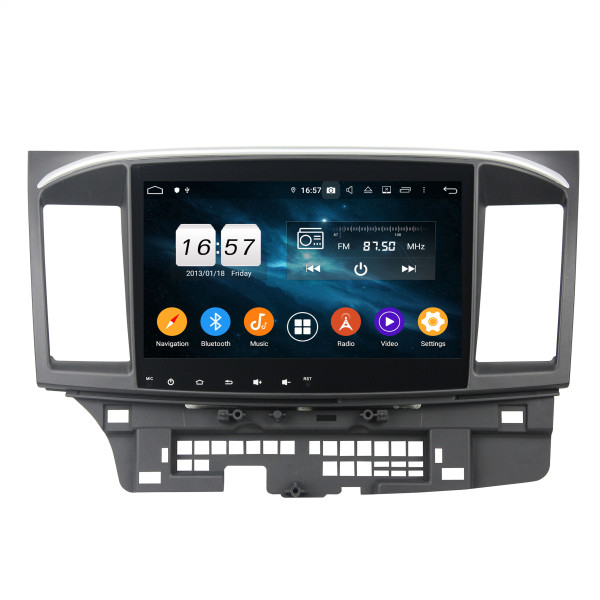 Autoradio Android 10 GPS Multimédia 10.1" avec DSP, Bluetooth 5.0 et Caméra AHD Compatible Mitsubishi Lancer 2009-2014