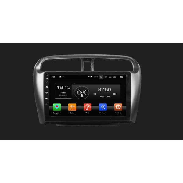 Autoradio Android 10 GPS Multimédia 9" avec DSP, Bluetooth 5.0 et Caméra AHD Compatible Mitsubishi Attrage Merage 2012-2016