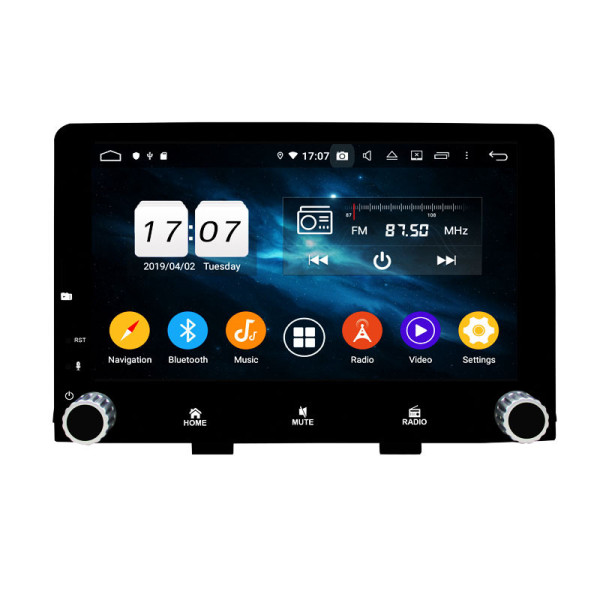 Autoradio Android 10 GPS Multimédia 8" avec DSP, Bluetooth 5.0 et Caméra AHD Compatible KIA RIO 2017-2018