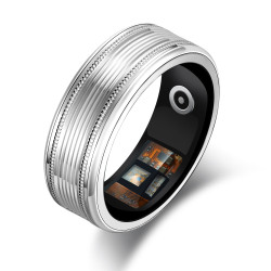 Bague Connectée Intelligente SR07 – Titane Premium, NFC, Santé & Sport, Étanche IP68