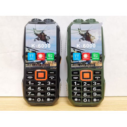 Téléphone K-6000 robuste – Double SIM, FM sans fil, Batterie 2400mAh